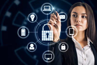 Security analyst reviewing threat data